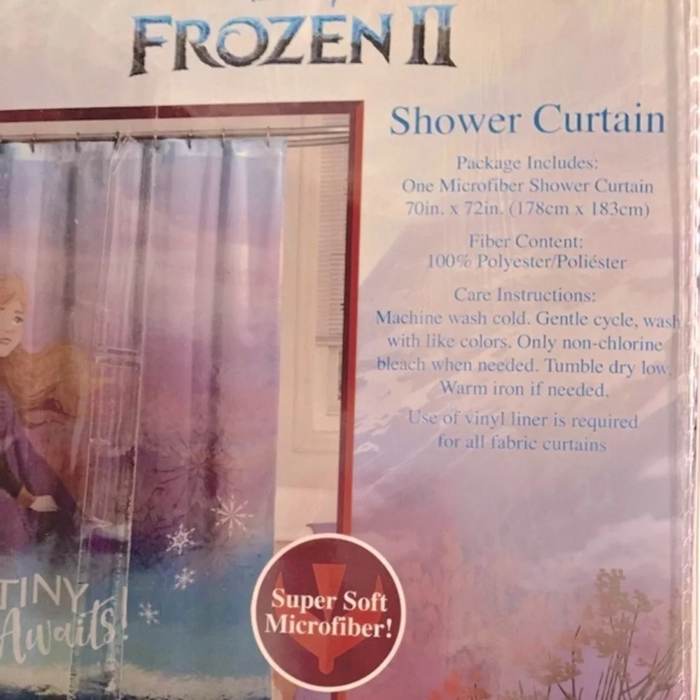 NWT Disney Frozen II Shower Curtain